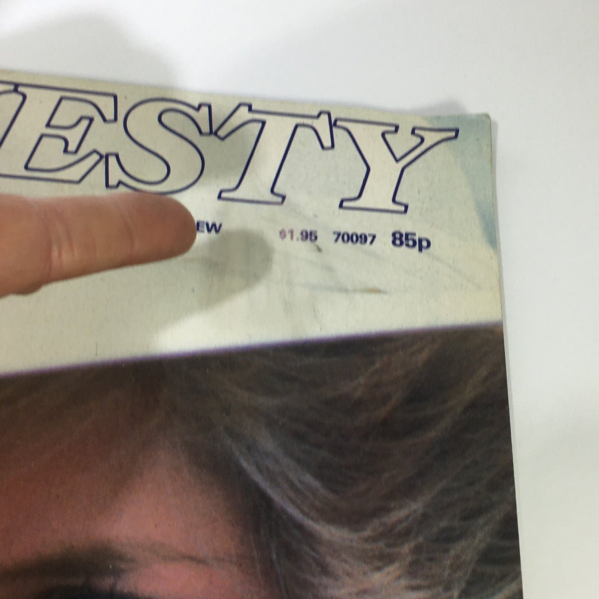 Detail of Majesty Magazine November 1983, showing the title and pricing of the issue featuring Diana, Princess of Wales.
