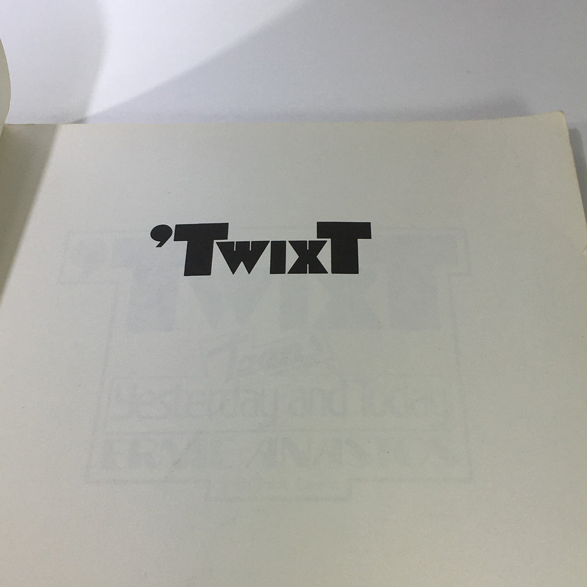 Inside page of VTG 1983 TwixT Teens Yesterday and Today magazine showing the title page with the magazine name prominently displayed.