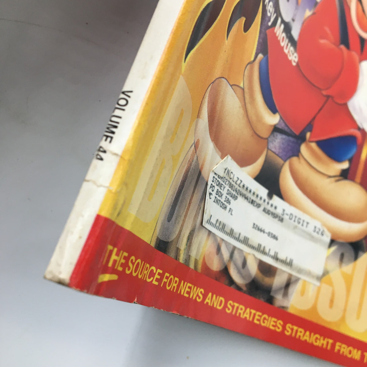 Another side view of Nintendo Power Magazine January 1993 #44, featuring details such as volume number and wear consistent with age.