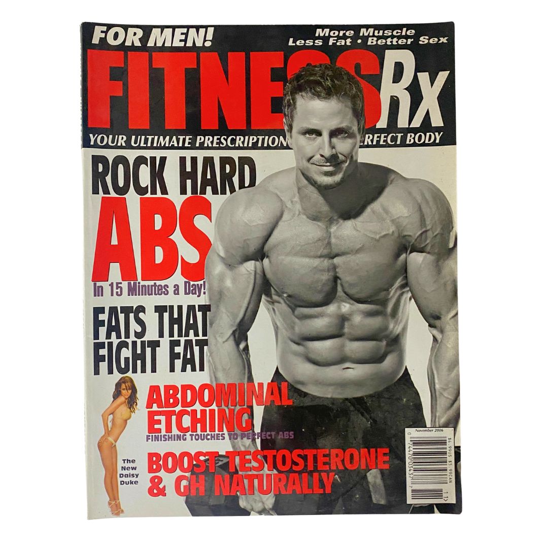 Fitness RX Magazine cover from November 2006 featuring a muscular man with the title 'Boost Testosterone & GH Naturally', highlighting articles on fitness, nutrition, and enhancing athletic performance.