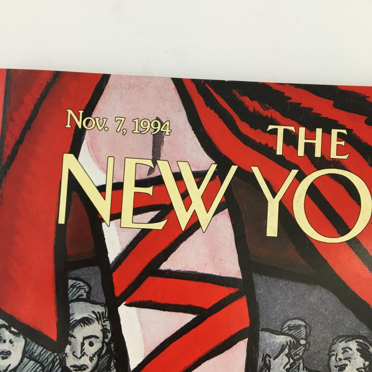 Cover of The New Yorker Magazine November 7, 1994 featuring artwork by Art Spiegelman, showcasing bold red and black colors with the title prominently displayed.