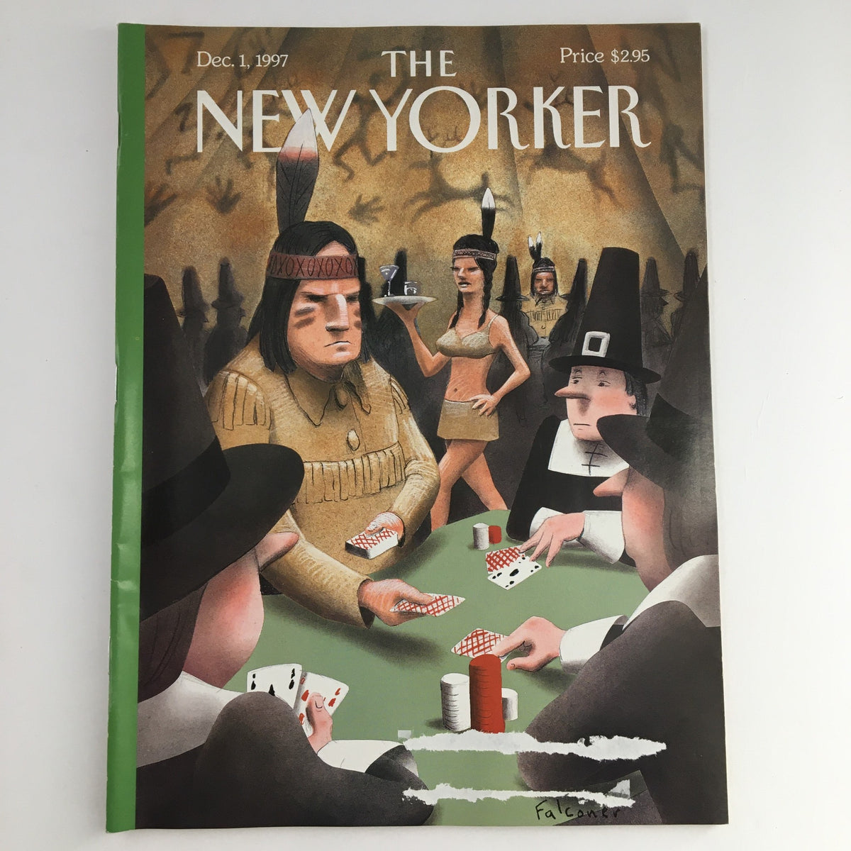 Cover of The New Yorker Magazine, December 1, 1997, featuring a Turkey Shoot theme illustration by Ian Falconer, depicting a humorous scene with characters in costumes.