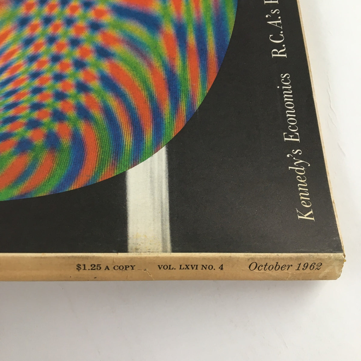 Bottom corner of the Fortune Magazine October 1962 displaying the price and publication details including volume number and date.