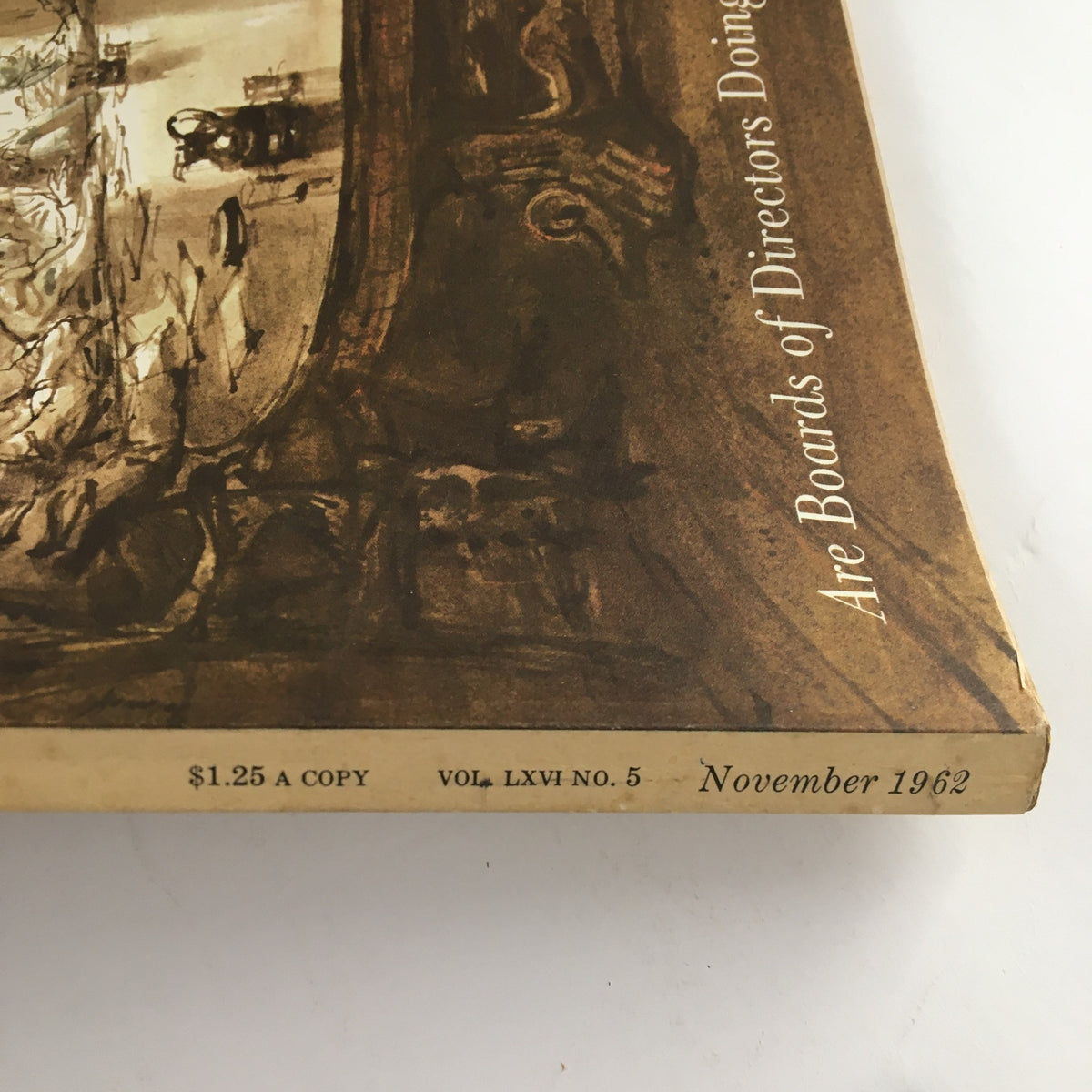 Side view of Fortune Magazine November 1962 showing the title 'Are Boards of Directors Doing Their Jobs?' with publication details.