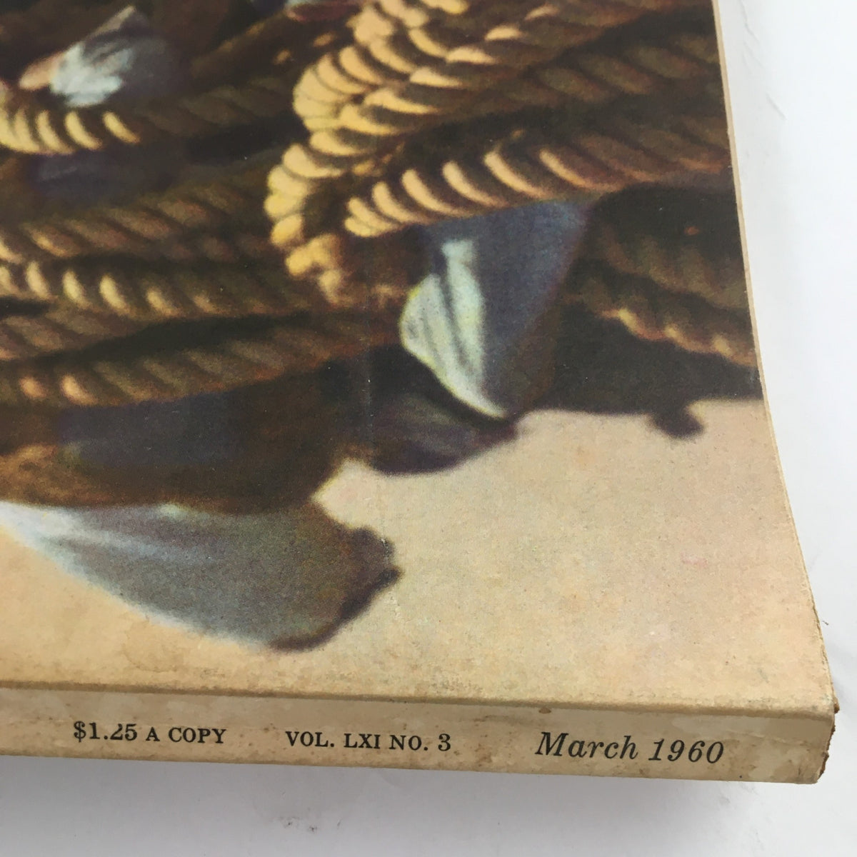 Cover of Fortune Magazine March 1960 featuring intricate ropes and the issue's details, highlighting George T. Baker's Feud with the World.