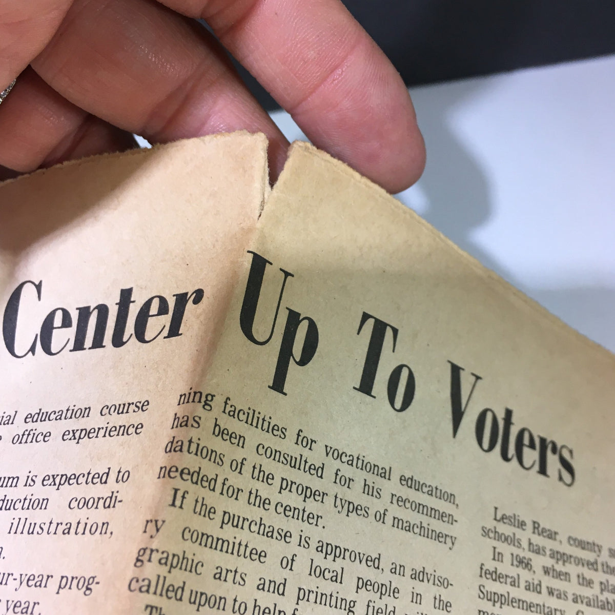 Vintage Morris County Daily Record July 21, 1969, highlighting a discussion on education with the newspaper's date visible.