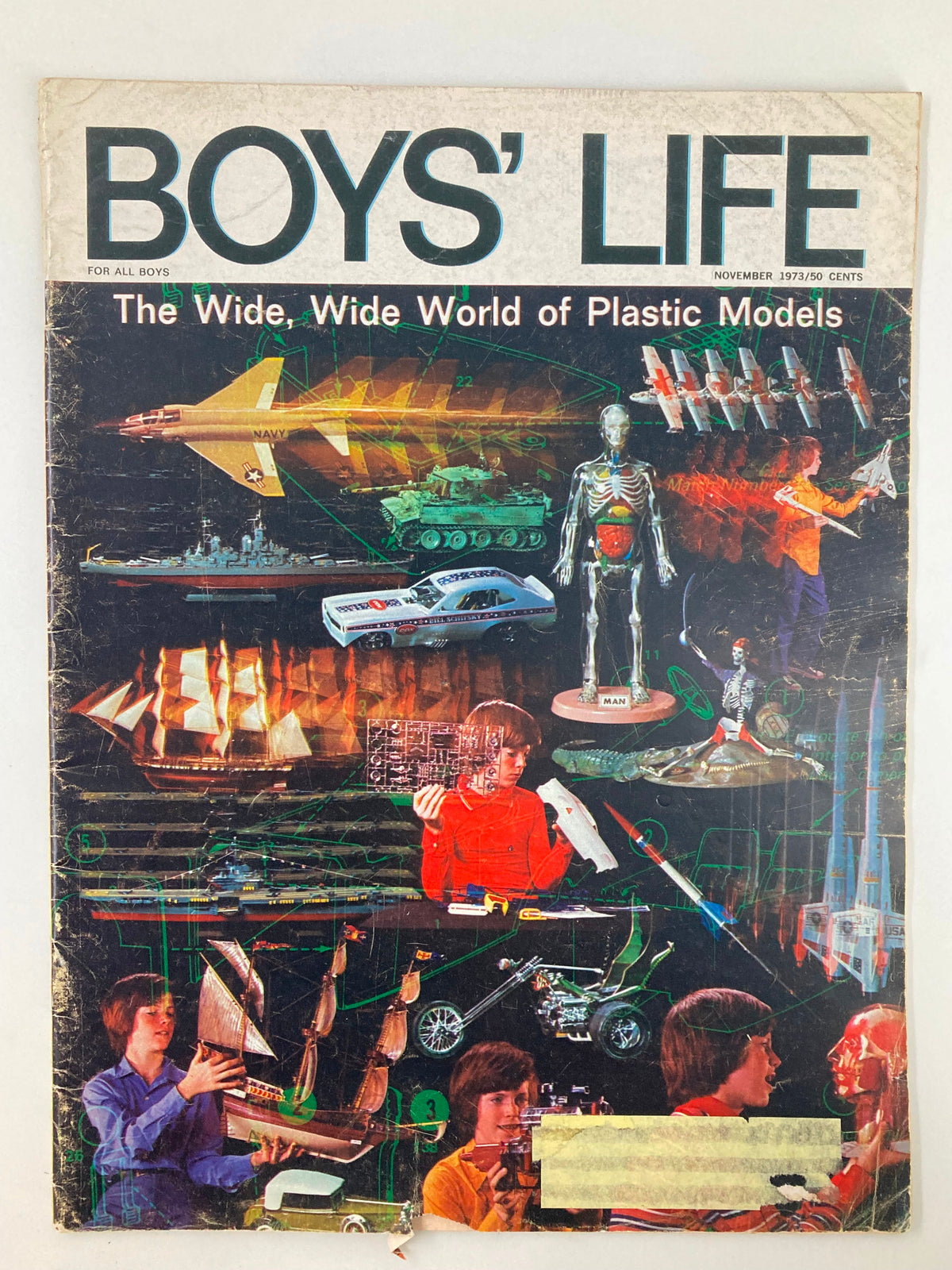 Vintage Boys' Life Magazine November 1973 The Wide, Wide World of Plastic Models