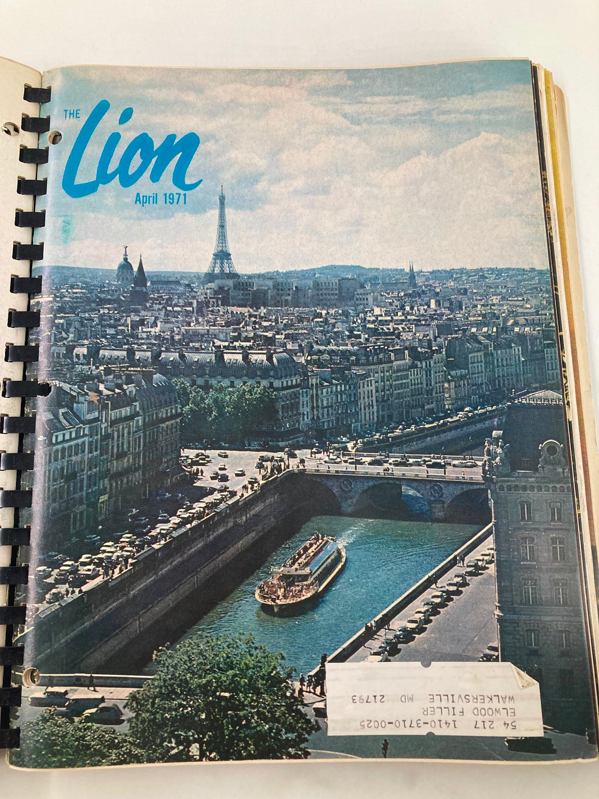 Cover of The Lion Magazine, April 1971, showcasing an aerial view of Paris with the Eiffel Tower, part of the 1971 compilation.
