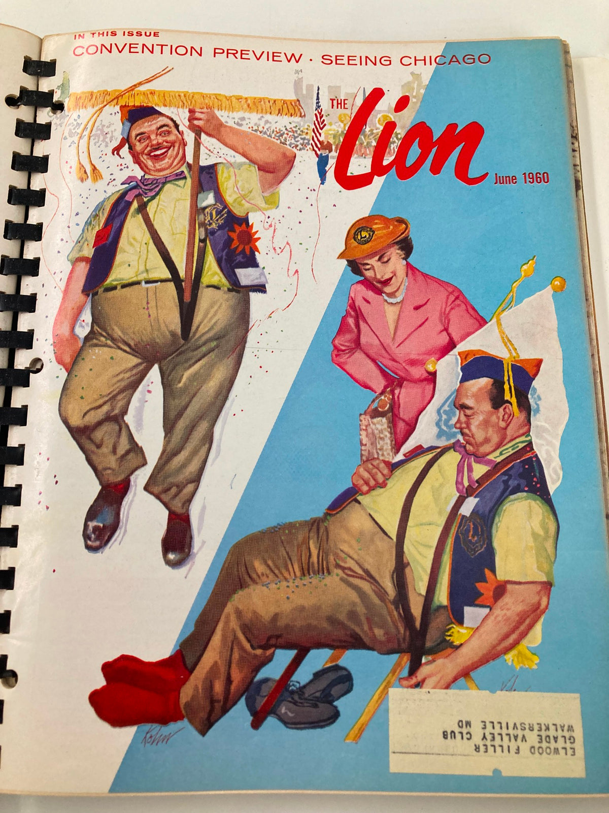 1960 January-December The Lion Magazine Full Year Compilation - June issue cover featuring colorful illustrations, depicting a festive scene with dressed characters.