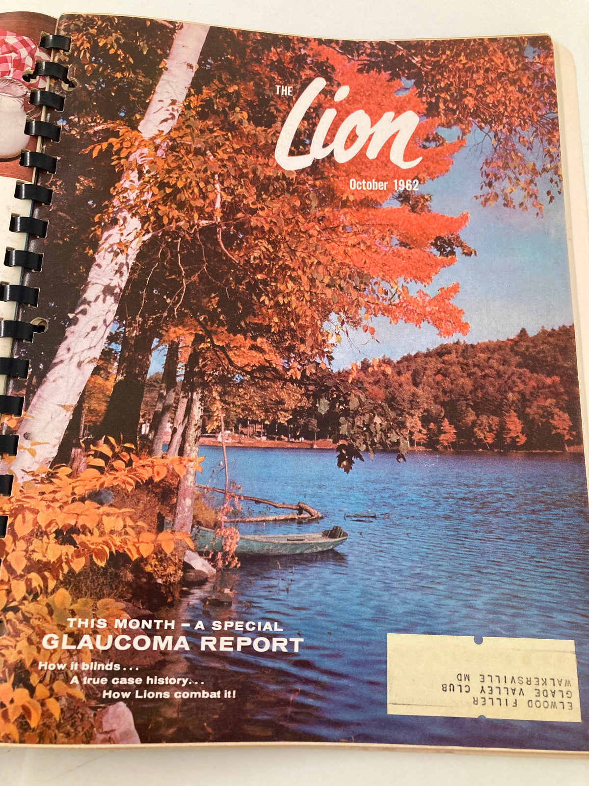 Cover image of the October 1962 The Lion Magazine featuring autumn scenery, capturing the essence of classic storytelling and adventure from the 1962 January-December The Lion Magazine Full Year Hard Cover Compilation Issues.