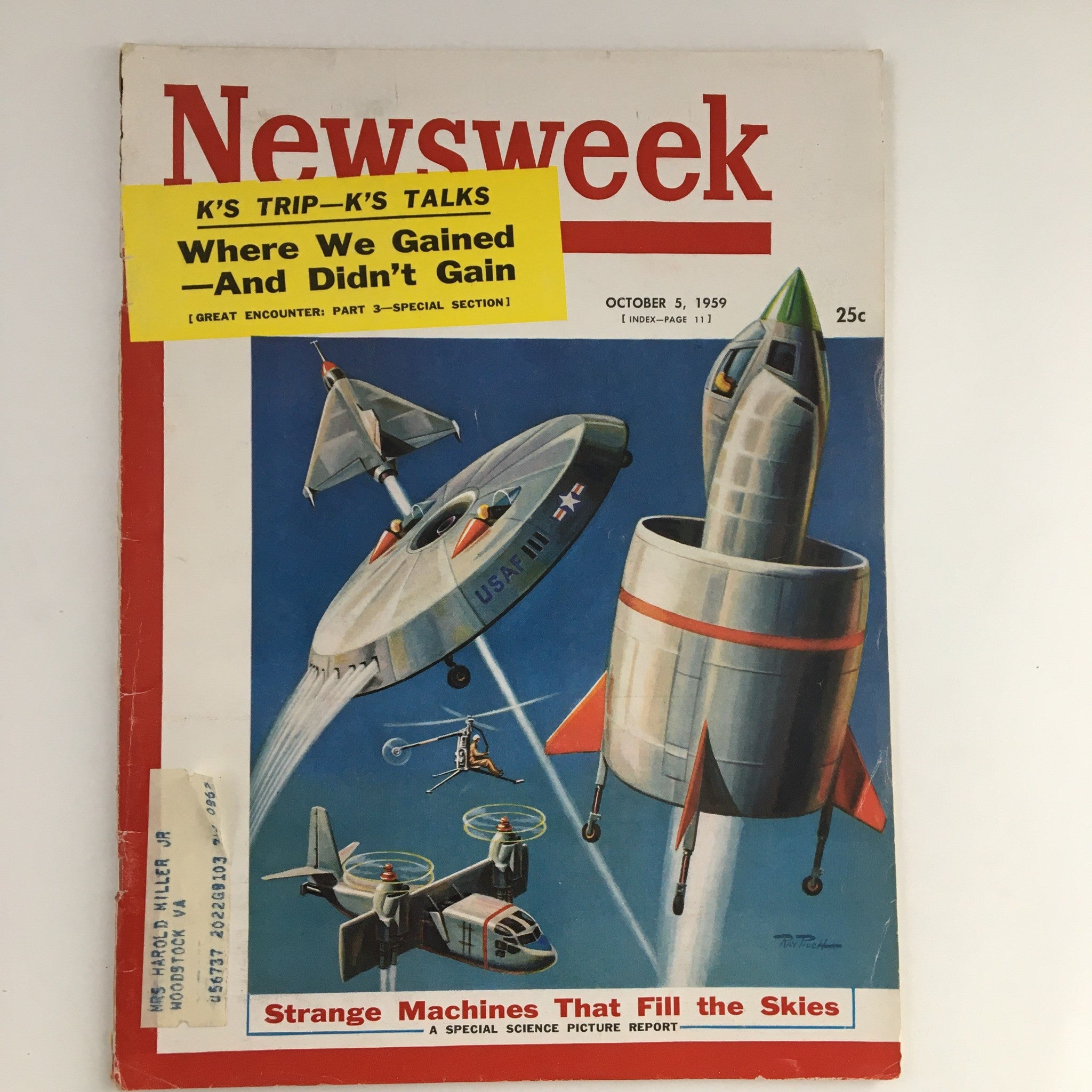 Newsweek Oct 1959: Strange Machines