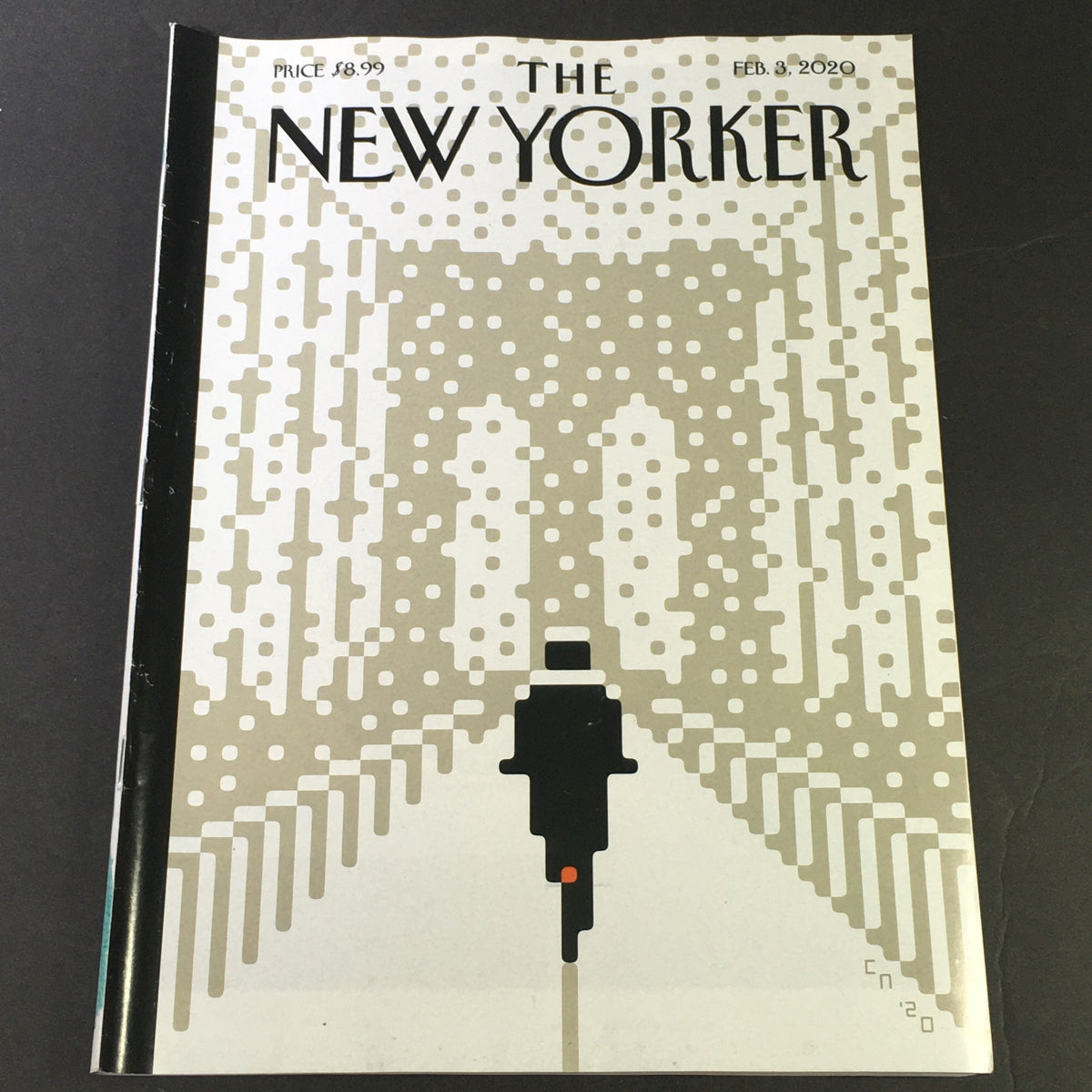The New Yorker February 3 2020 cover featuring a unique illustration by Christopher Niemann, showcasing a minimalist design with geometric patterns.