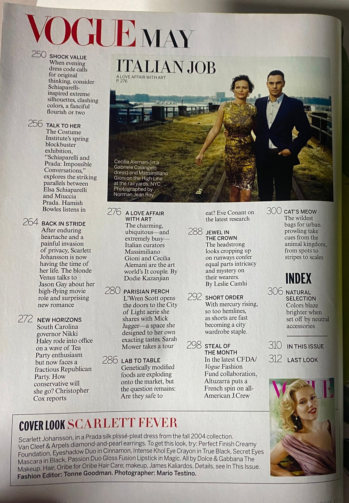 Vogue Magazine May 2012 page presenting an article about an Italian theme featuring stylish photography and fashion insights, appealing to Vogue aficionados.