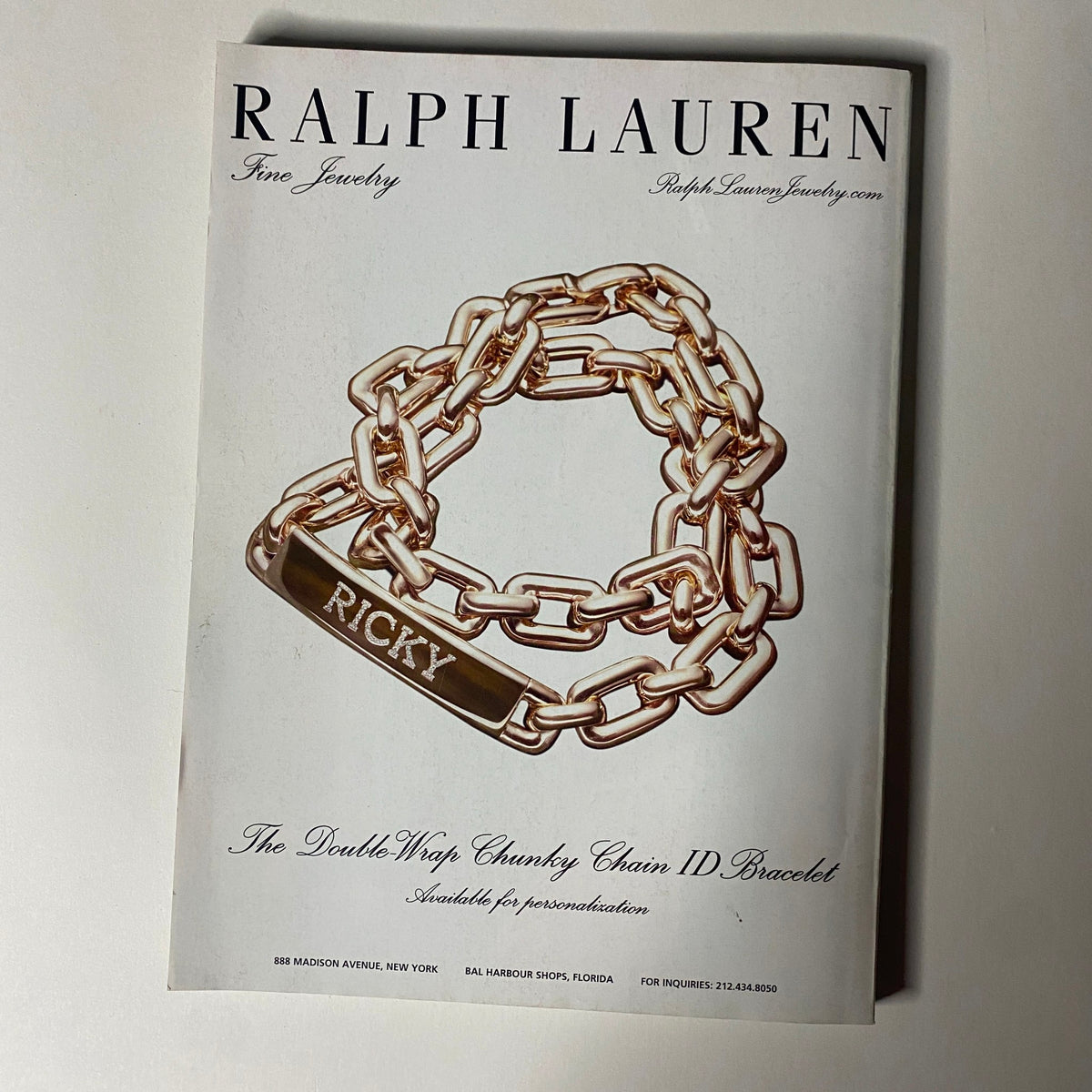 Vogue Magazine May 2012 featuring an advertisement for Ralph Lauren jewelry, highlighting luxury fashion accessories for style-conscious readers.