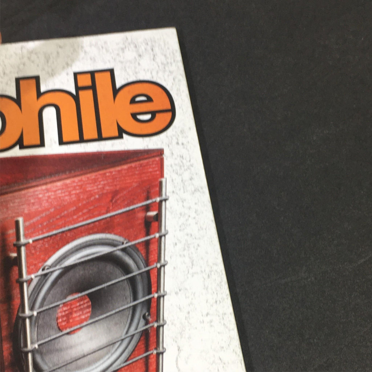 Close-up of the Stereophile Magazine September 2015 showcasing the Gamut RS7 Tower Speaker, emphasizing its intricate design and features.