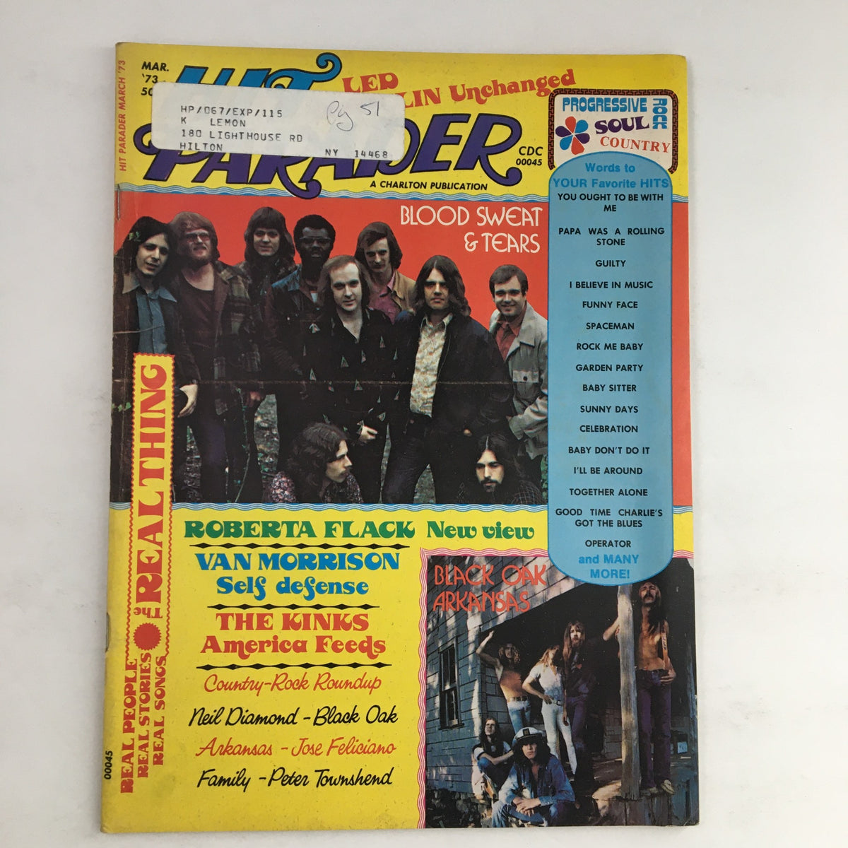 Cover of Hit Parader Magazine for March 1973 featuring Roberta Flack, Van Morrison, and Jethro Tull, showcasing the vibrant music culture of the 1970s with images and headlines related to iconic bands and artists of the era.