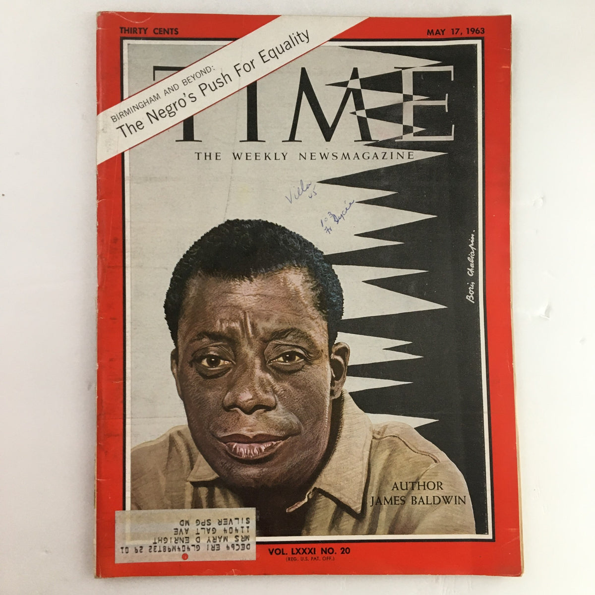 Time Magazine May 17 1963 Vol. 81 No. 20 Author James Baldwin for Equality