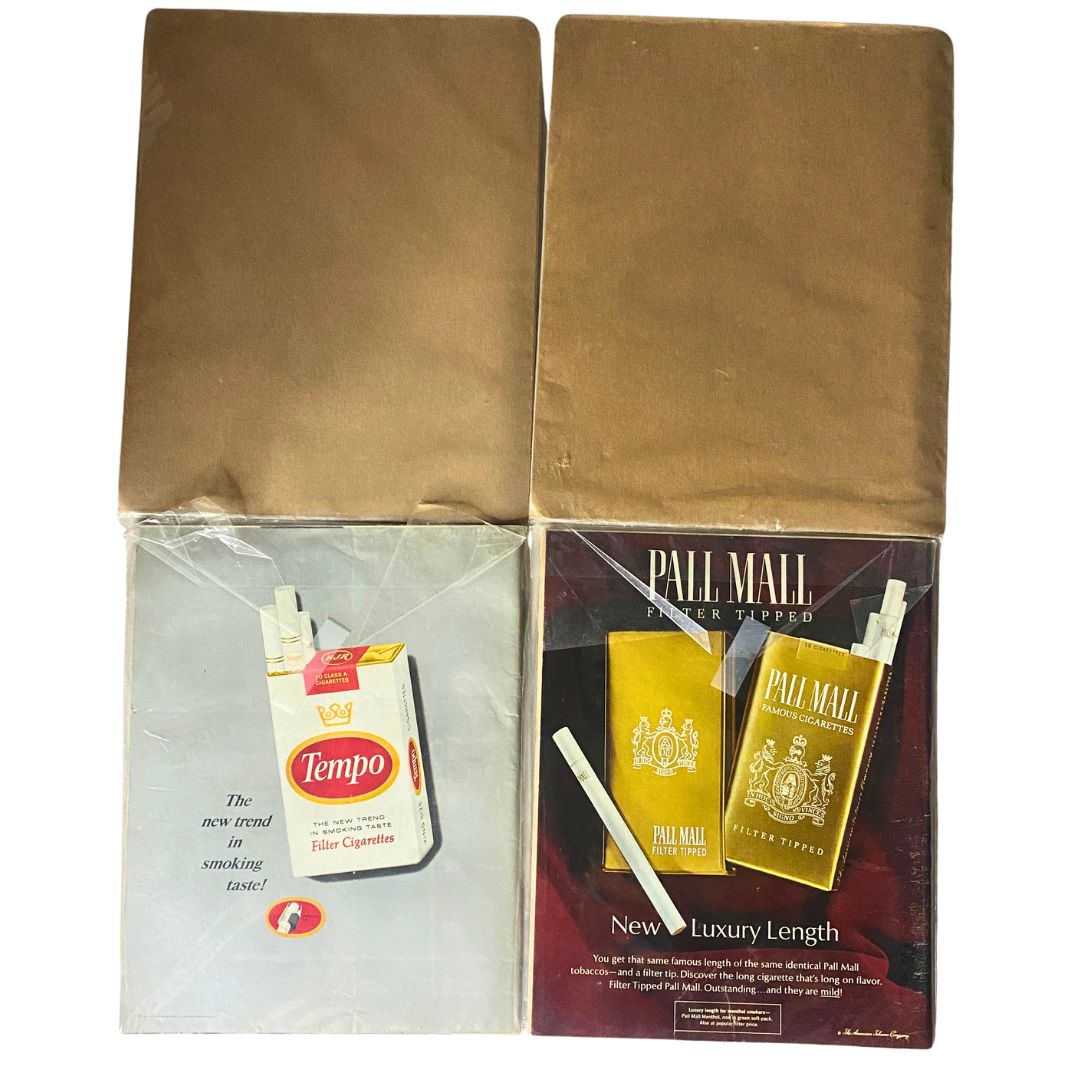 Lot of 4 Vintage Look Magazine Issues from 1967 with protected coverings, showcasing advertisements and cultural elements from the era surrounding The Death of John F. Kennedy.