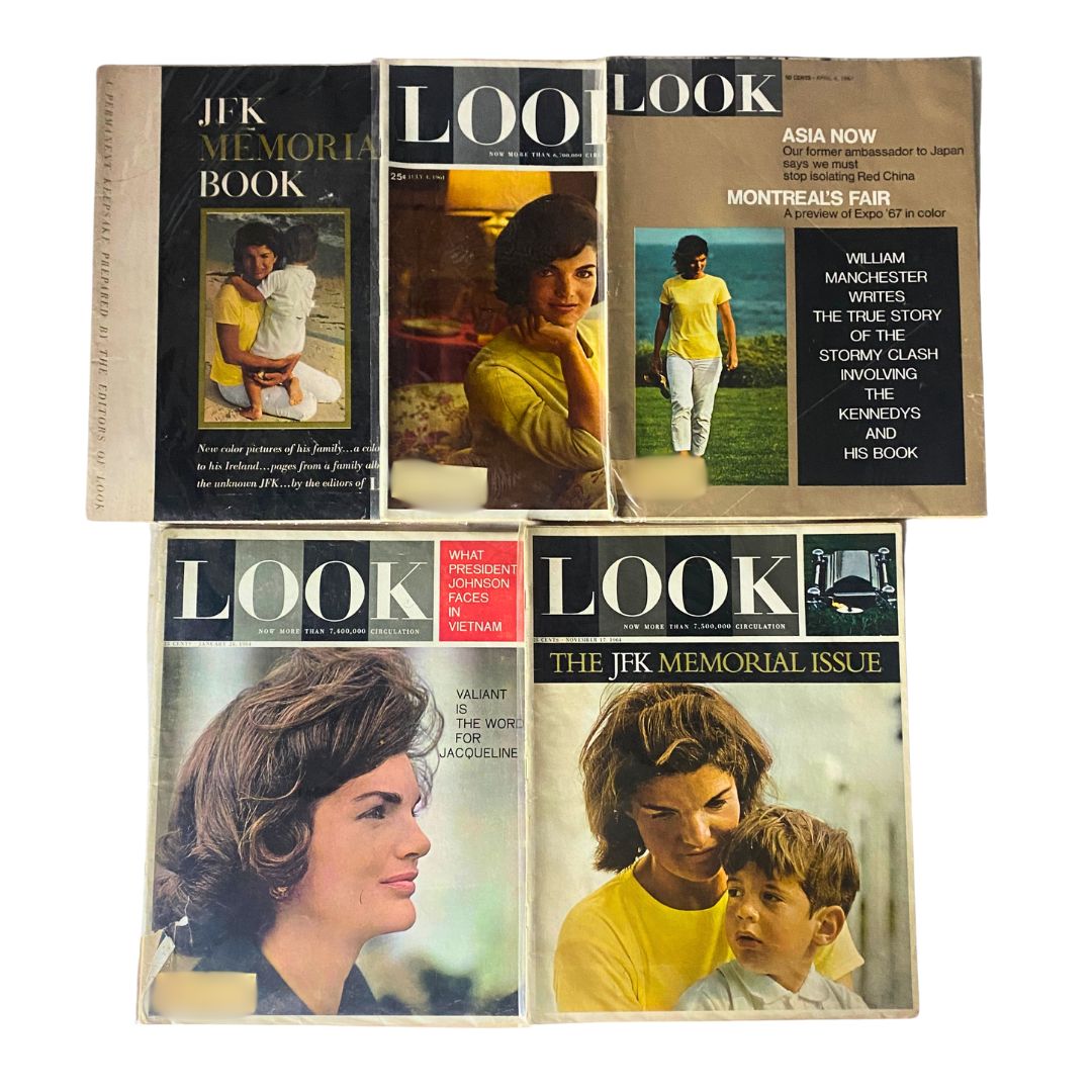 Vintage Look magazine featuring JFK Memorial Issue and Jacqueline Kennedy, from the collection 'Lot of 5 VTG Look Magazine 1964 1967 Jacqueline Kennedy & The JFK Memorial Issue'.