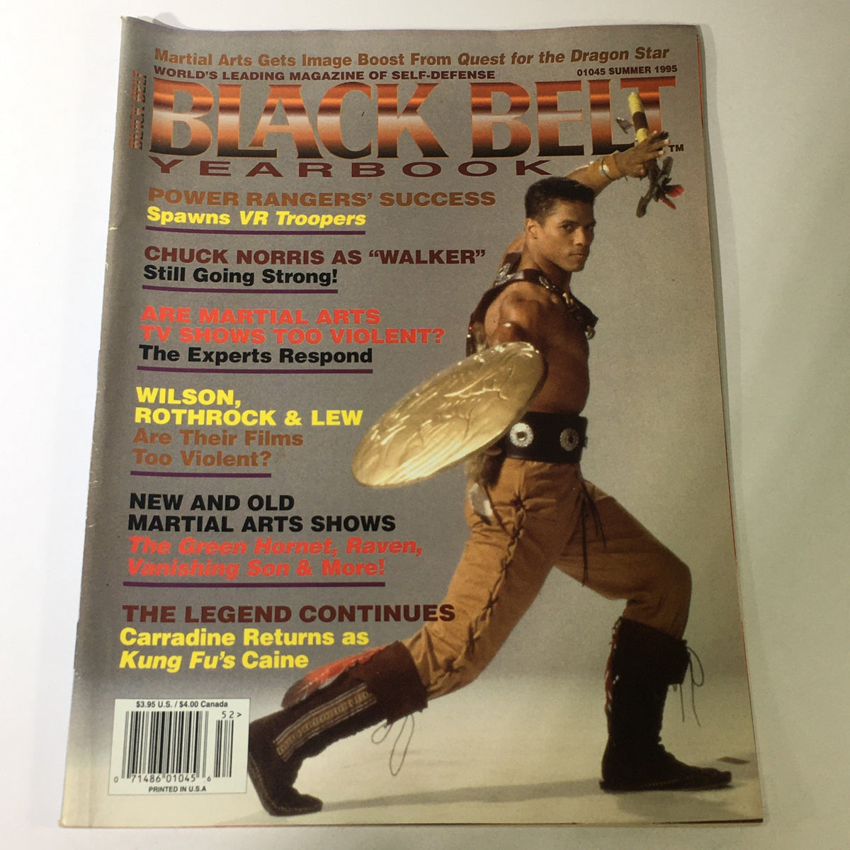 Cover of Black Belt Magazine Summer 1995 featuring martial arts themes, showcasing Chuck Norris as Walker and highlighting Cynthia Rothrock, capturing the essence of 90s martial arts culture.