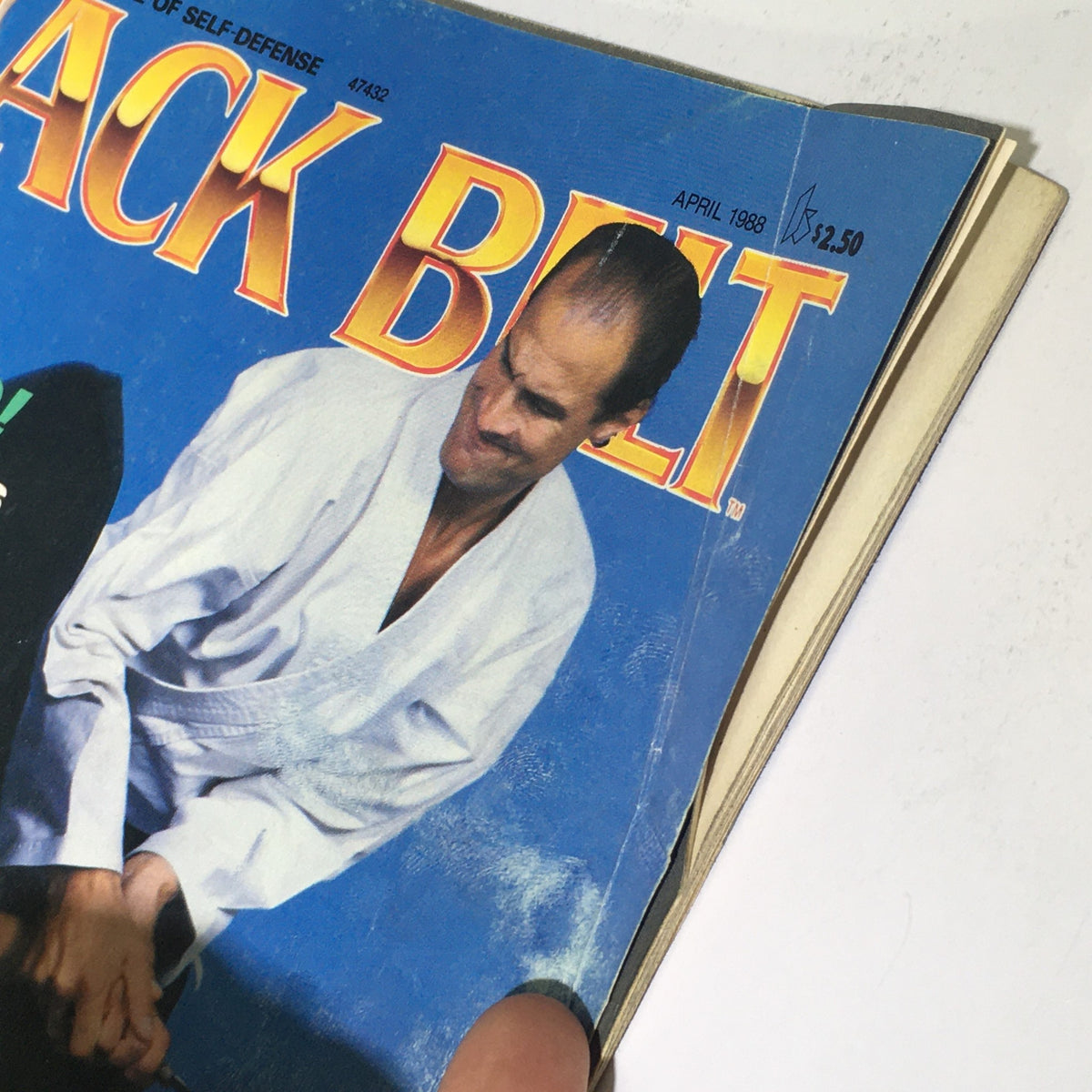Cover of VTG Black Belt Magazine April 1988 featuring martial arts action, showcasing a training scene with a practitioner in a gi and notable branding.