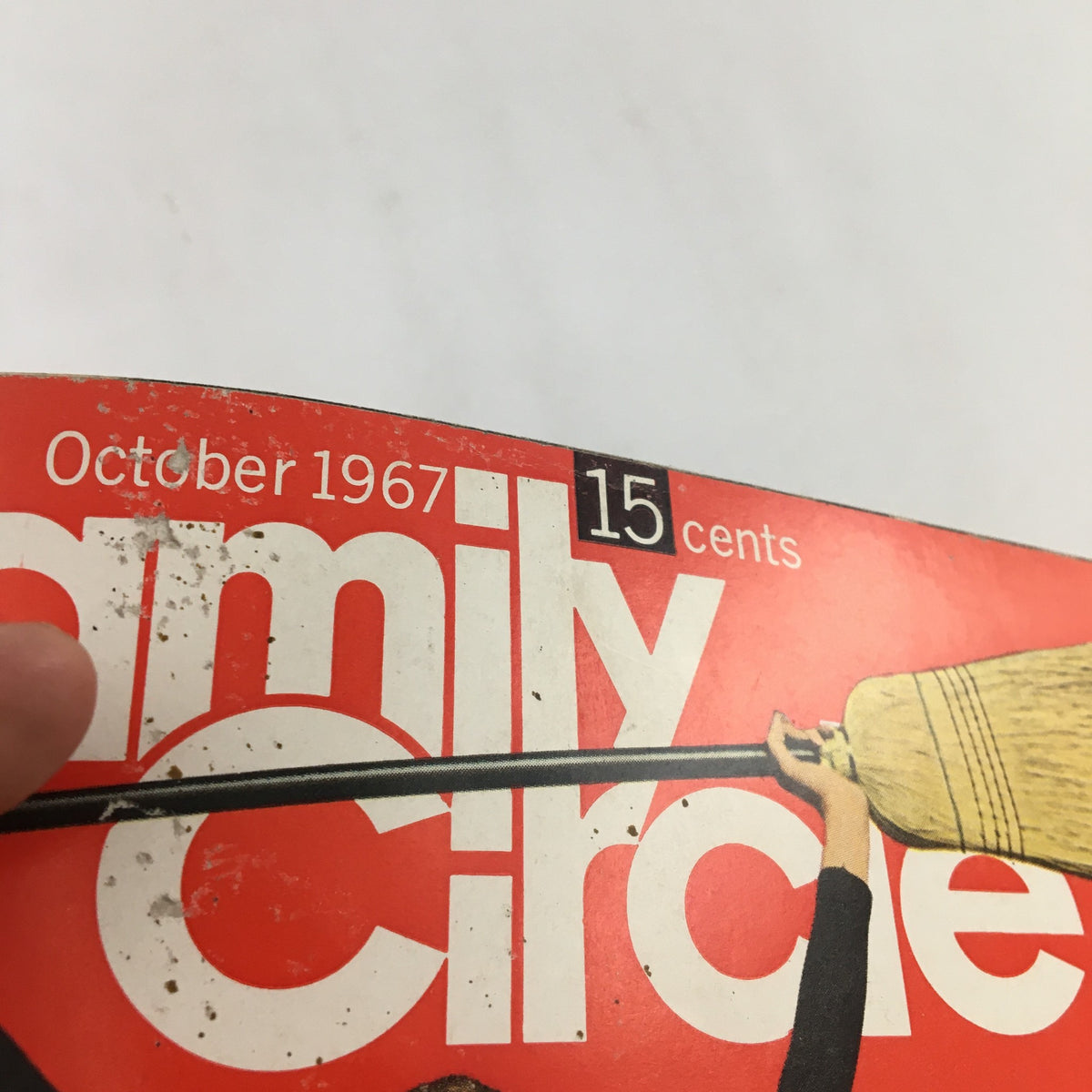Top section of Family Circle Magazine October 1967 cover, displaying the date and price alongside the iconic title 'Family Circle'.