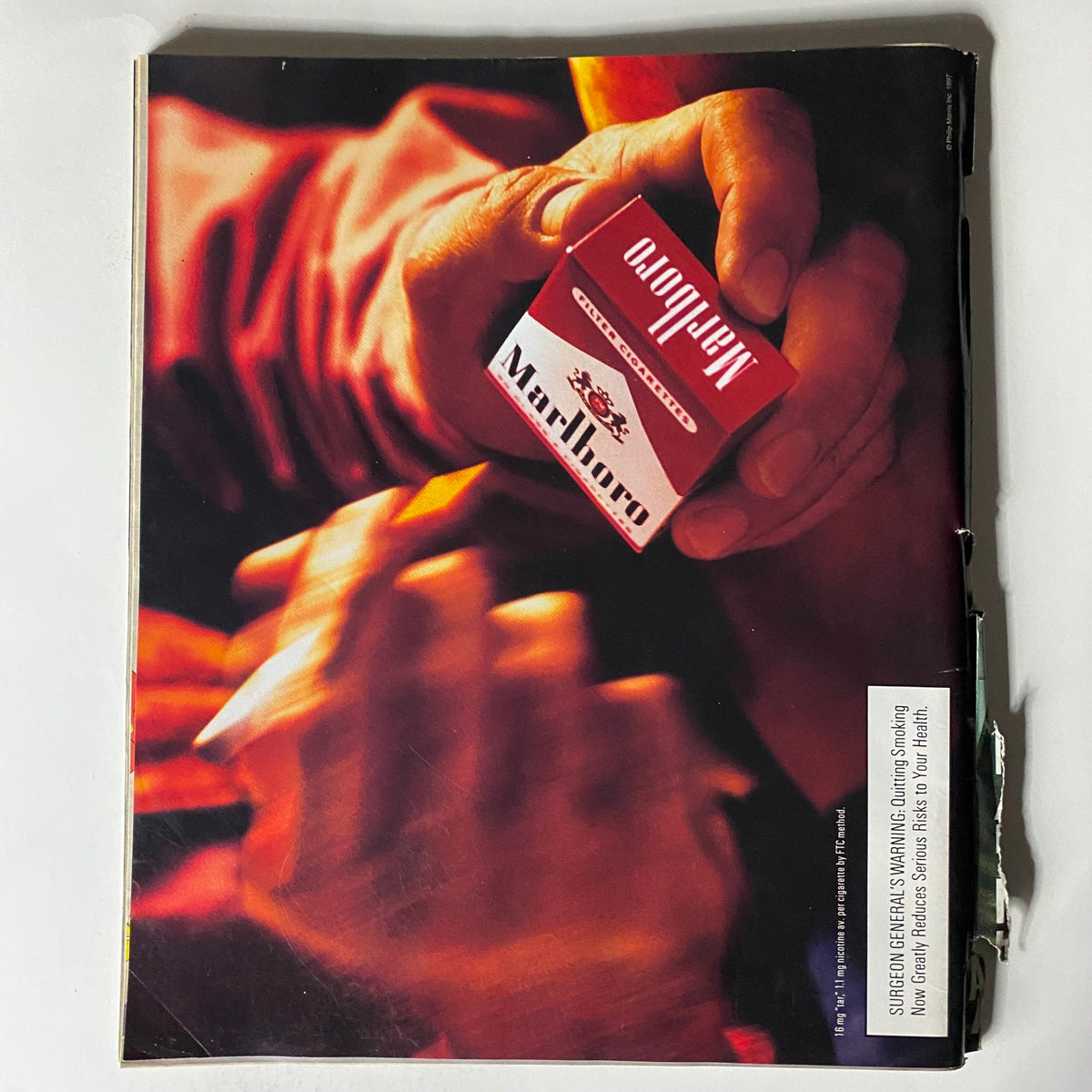 Cover of Spin Magazine April 1997 Vol 13 No. 1 featuring hands holding a Marlboro cigarette packet, reflecting the edgy culture of the alternative rock scene.
