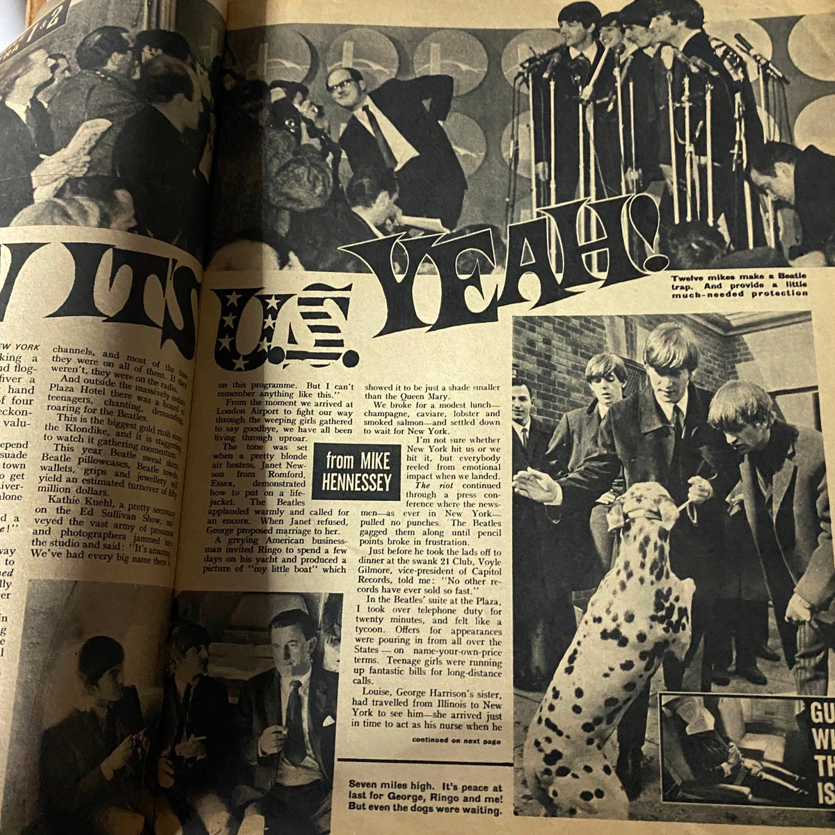 Another page from the vintage Today Magazine February 29, 1964 featuring a lively article about The Beatles, capturing the excitement of their New York visit.