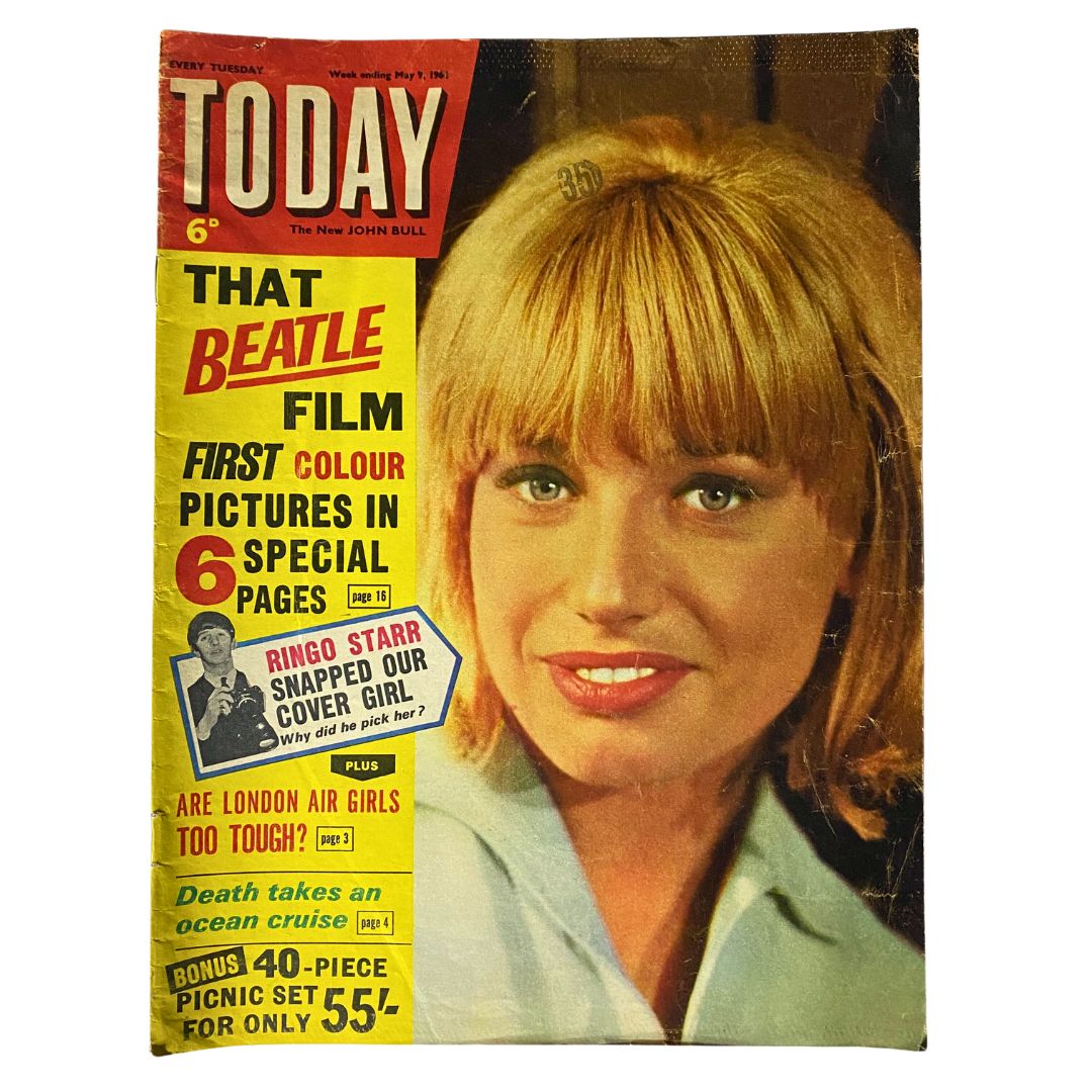 VTG Today Magazine May 9 1961 cover featuring a blonde woman and the headline about The Beatles film, showcasing Ringo Starr's involvement, highlighting vintage pop culture.