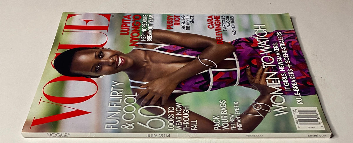 Another view of the July 2014 Vogue Magazine cover with Lupita Nyong'o, showcasing her stunning style and the magazine's focus on fashion and cultural highlights, emphasizing her influence.