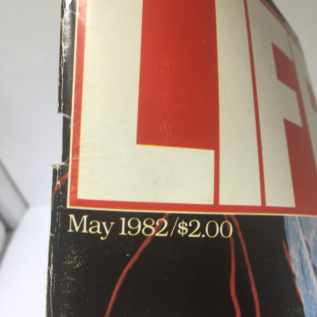 Cover detail of Life Magazine: Laser Medicine - Princess Di's Royal Pregnancy, May 1982, showing the magazine title and publication date.
