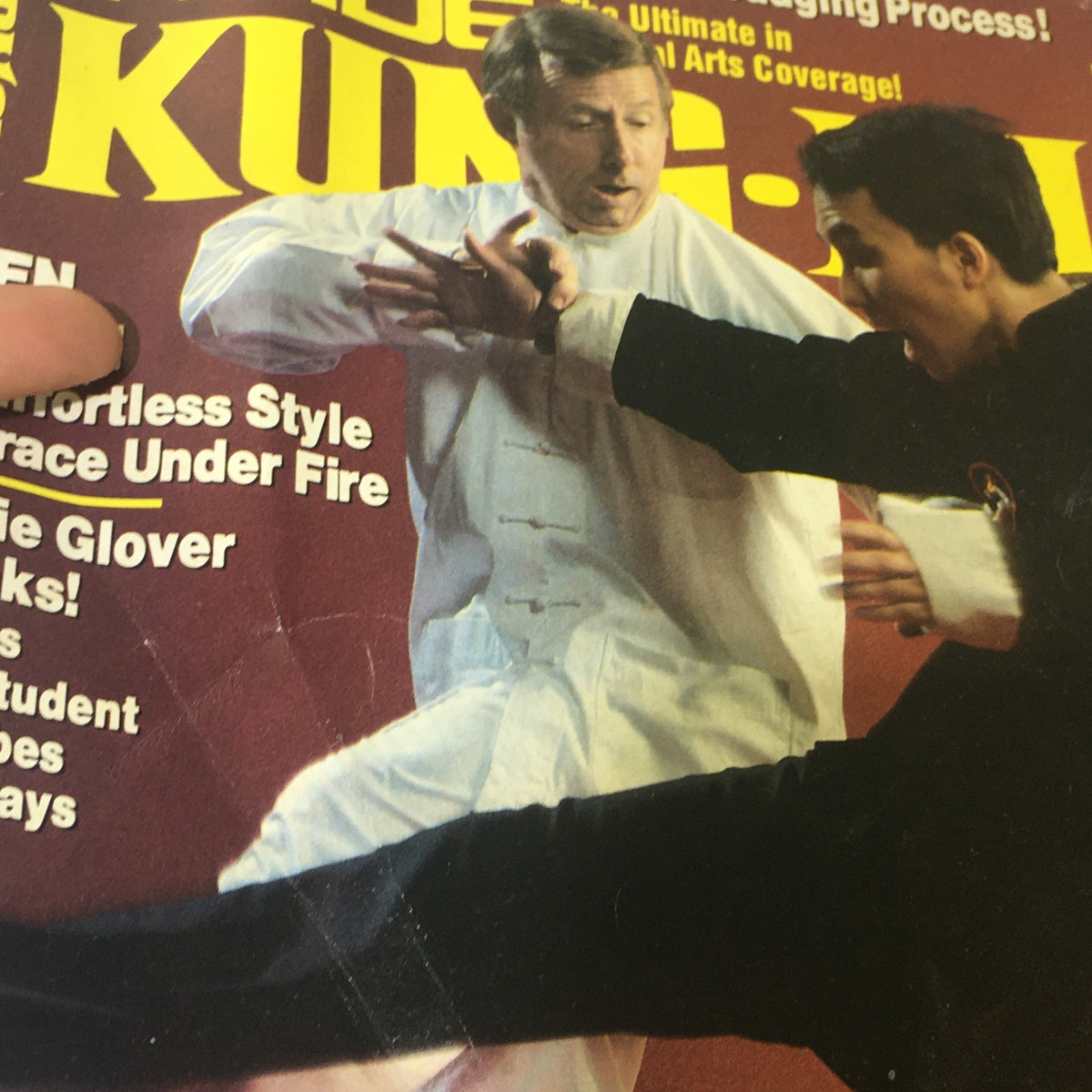 Cover of VTG Inside Kung Fu Magazine August 1989 featuring Internal Master James W. McNeil demonstrating martial arts techniques.