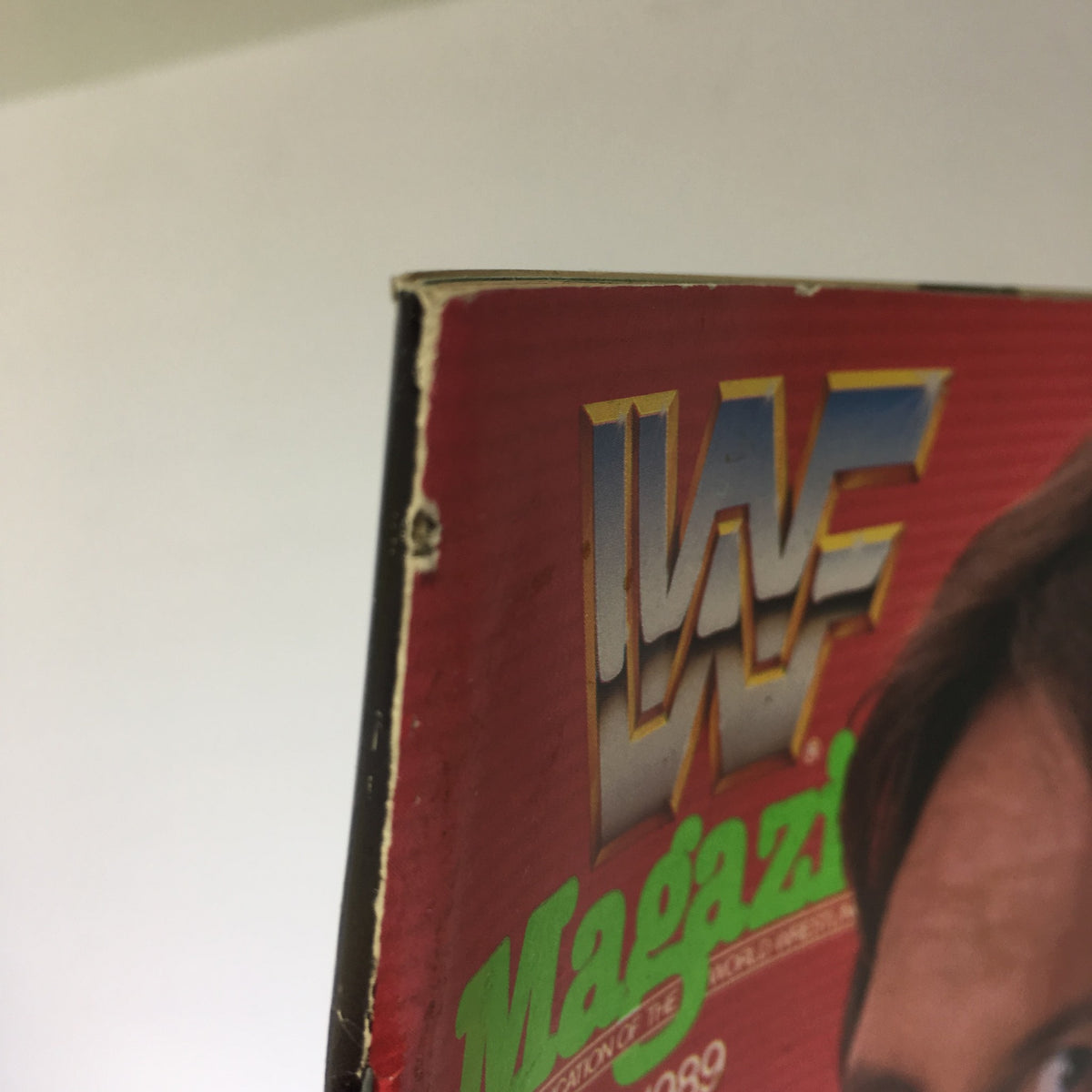 WWF Magazine featuring Rowdy Roddy Piper from December 1989, highlighting the magazine's worn cover and vintage design.