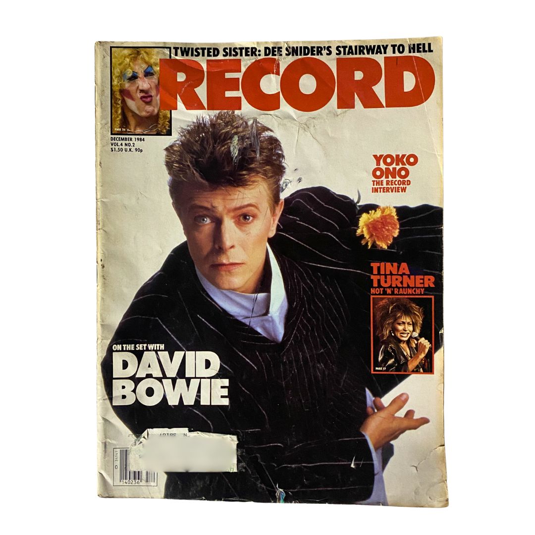 Cover of VTG Record Magazine December 1984 Vol 4 No. 2 featuring David Bowie, alongside Twisted Sister and other artists.