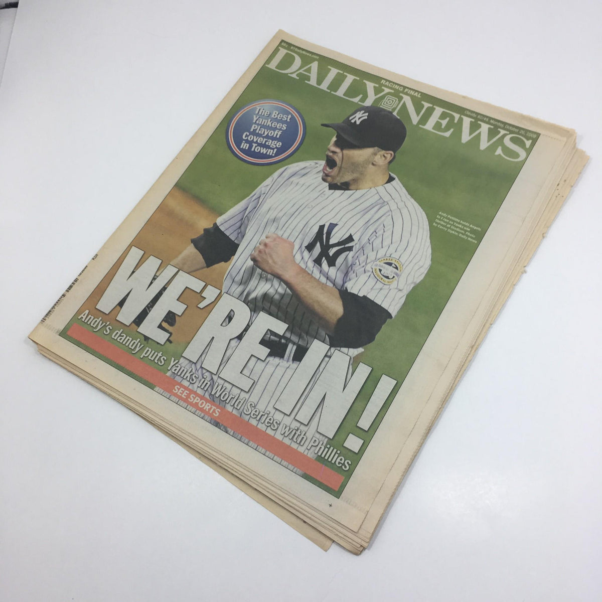 NY Daily News:10/26/09, Andy Pettite Dandy Puts Yanks in World Series Phillies