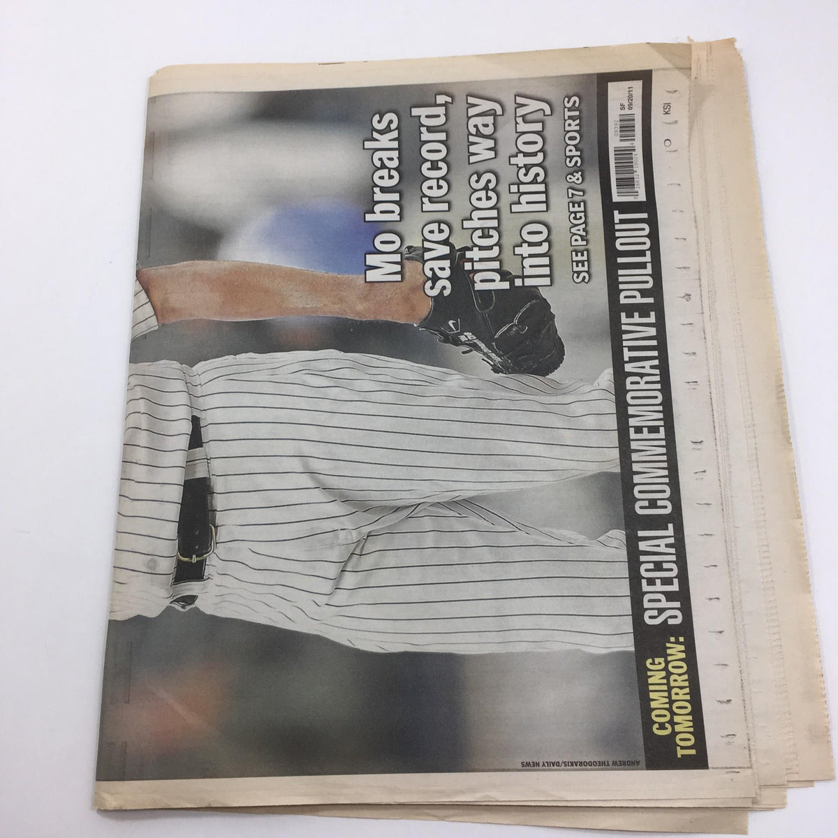 NY Daily News: 09/10/11, 602 Mo Breaks Save Record, Pitchers Way Into History