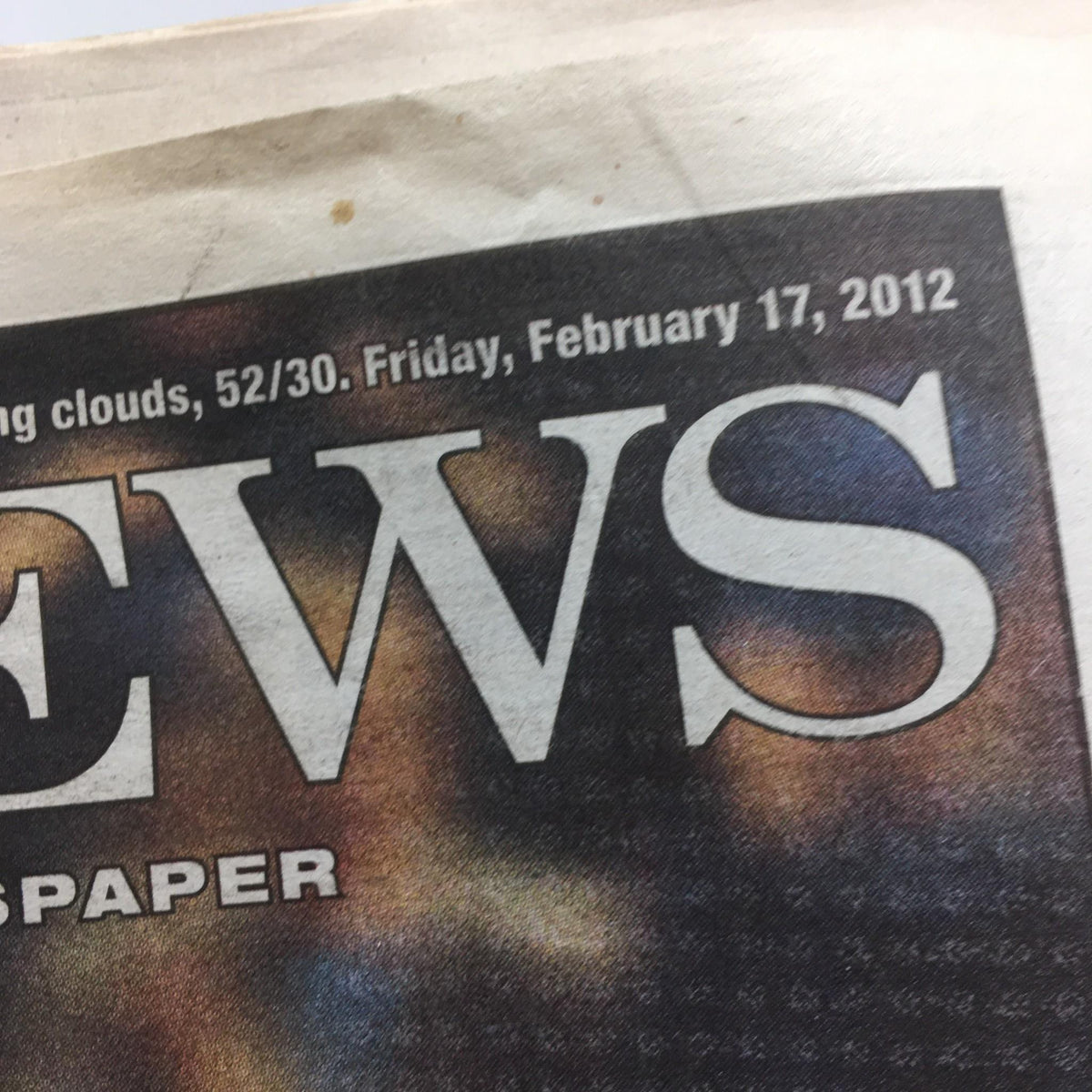 Close-up of the New York Daily News headline from February 17, 2012, showcasing the date and publication details, highlighting the tribute to Gary Carter, 1954-2012.