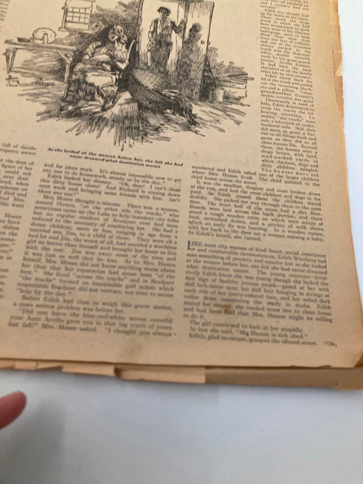 Interior page of VTG The Farmer's Wife Magazine November 1925 displaying a continuation of the article titled 'Greatest of These' with detailed illustrations and commentary on farm life.