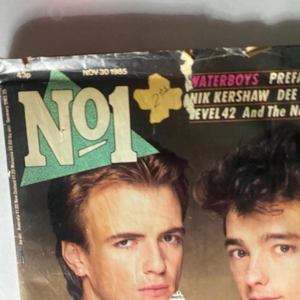 Close-up view of the cover of VTG No. 1 Magazine dated November 30, 1985 with 'Go West' title.