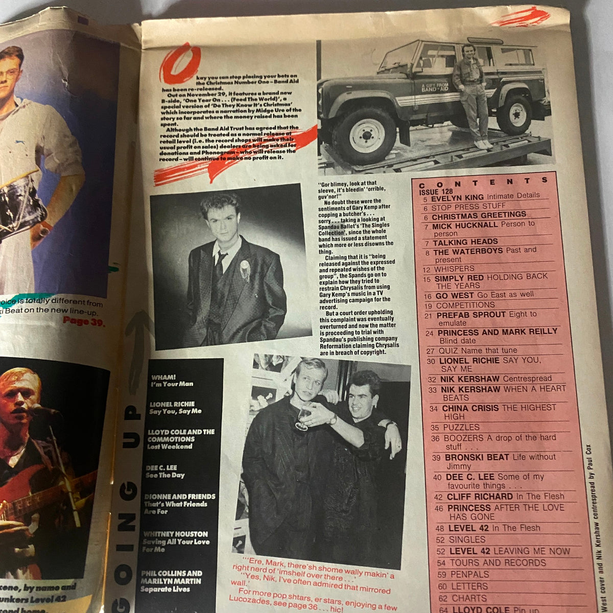 Interior page of the VTG No. 1 Magazine from November 30, 1985 showing articles and content details.