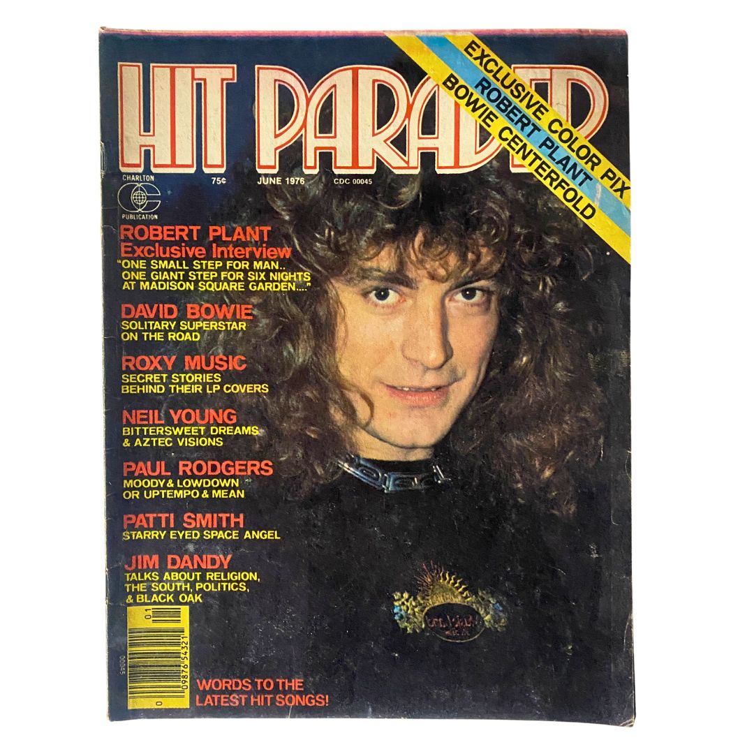 Vintage Hit Parader Magazine June 1976 Robert Plant w Centerfold No Label