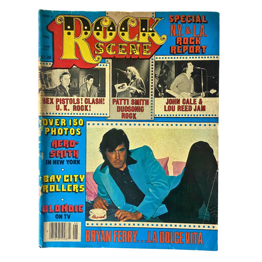 Vintage Rock Scene Magazine June 1977 Bryan Ferry, Patti Smith No Label