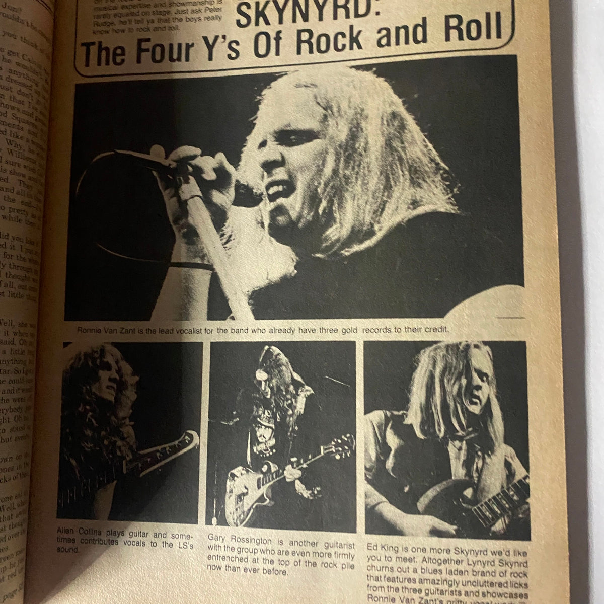Vintage Rock Scene Magazine November 1975 Aerosmith GD Interior No Label