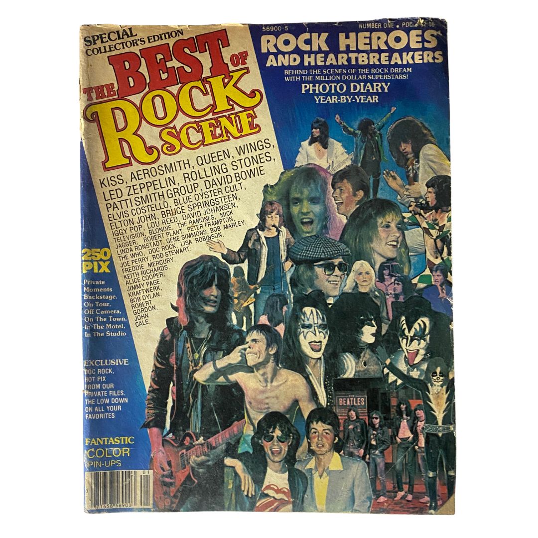 Cover of The Best of Rock Scene Magazine, July 1978, featuring Kiss and Aerosmith, no label