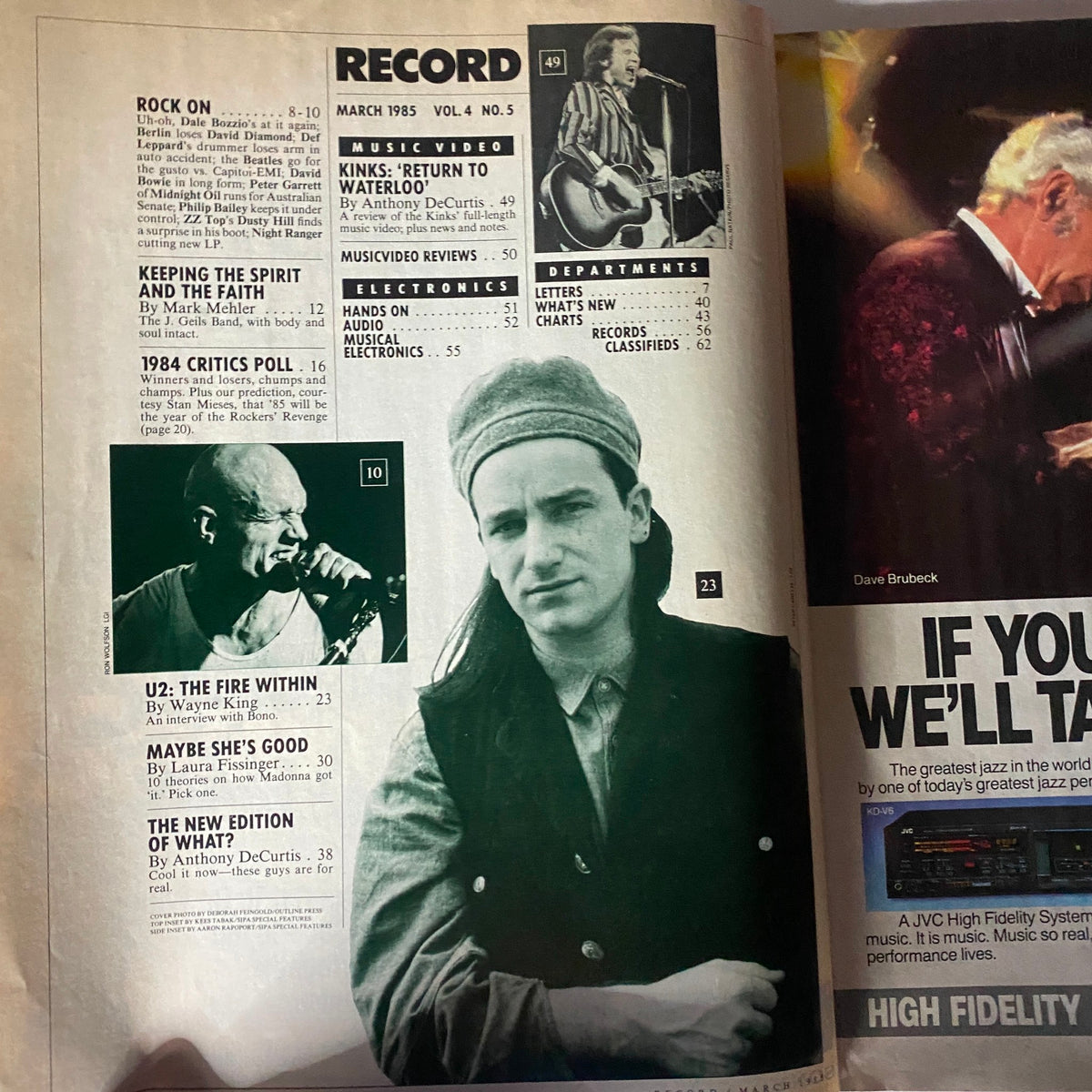 Vintage Record Magazine March 1985 Vol 4 No. 5 Madonna and Bruce Springsteen