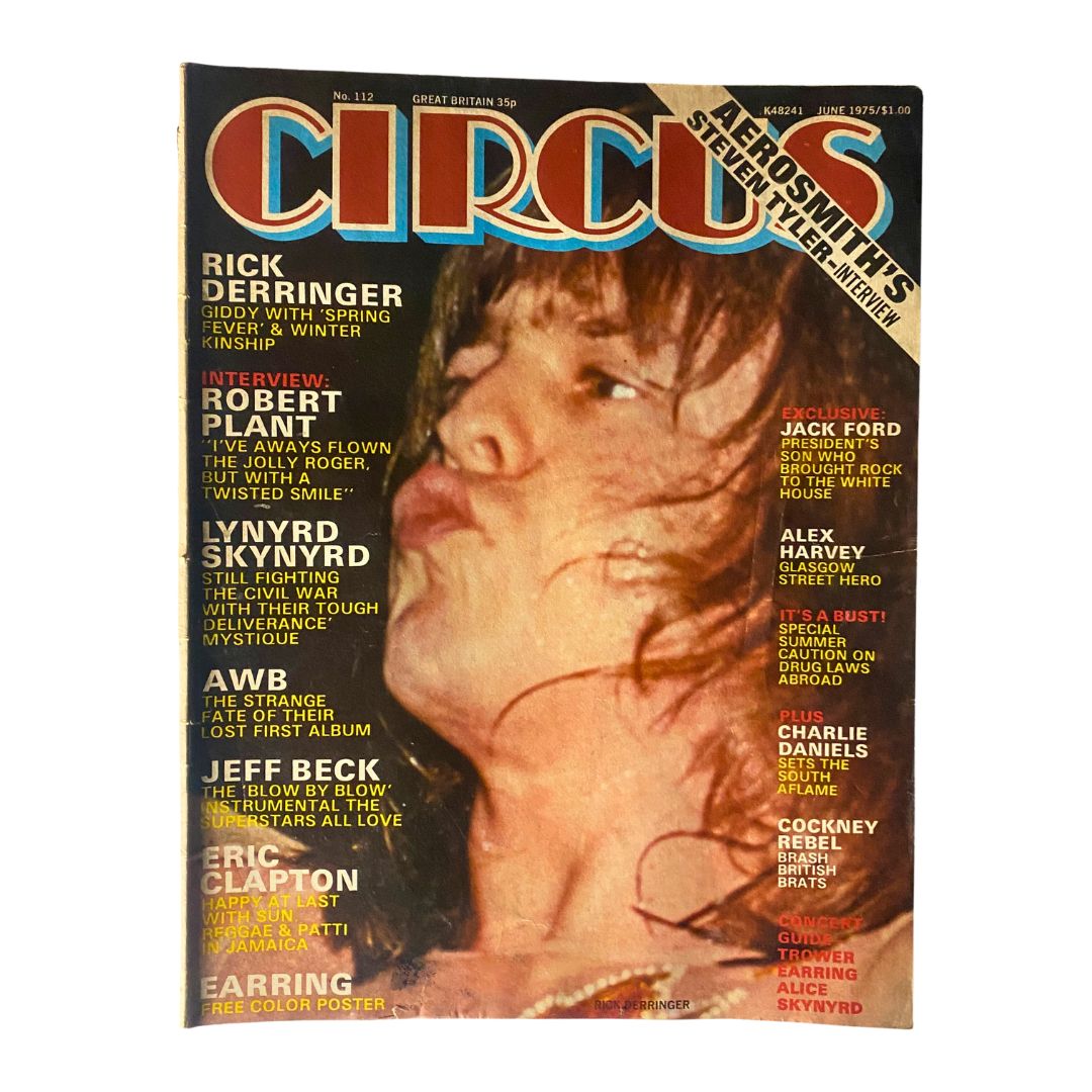 Vintage Circus Magazine June 1975 No. 112 Rick Derringer, Robert Plant No Label