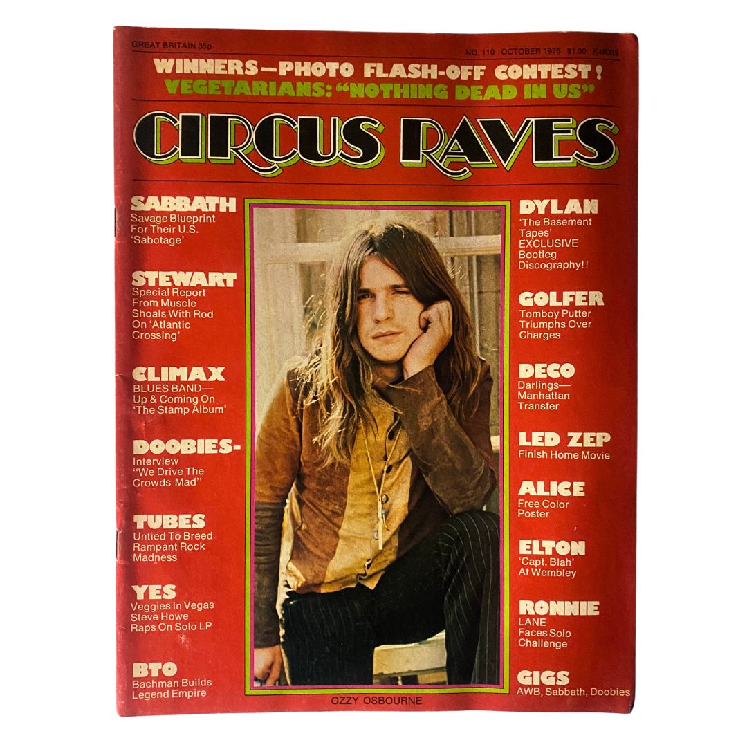 Circus Raves Magazine, October 1975, No. 119: Featuring Ozzy Osbourne on the cover.