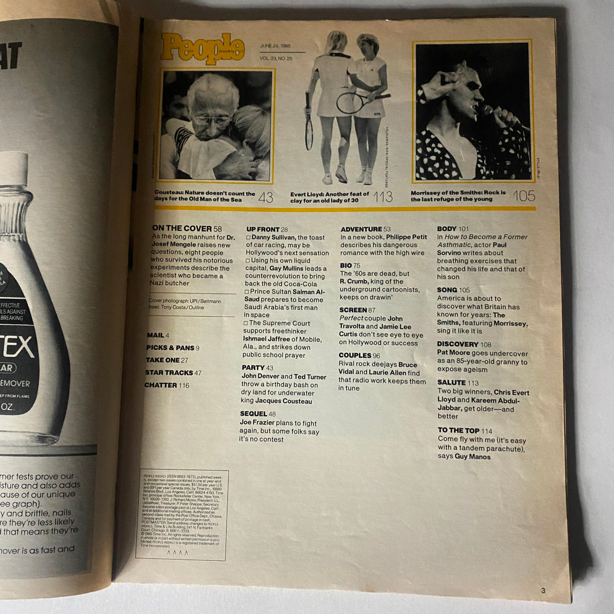 Vintage People Weekly Magazine June 24 1985 Dr. Josef Mengele No Label