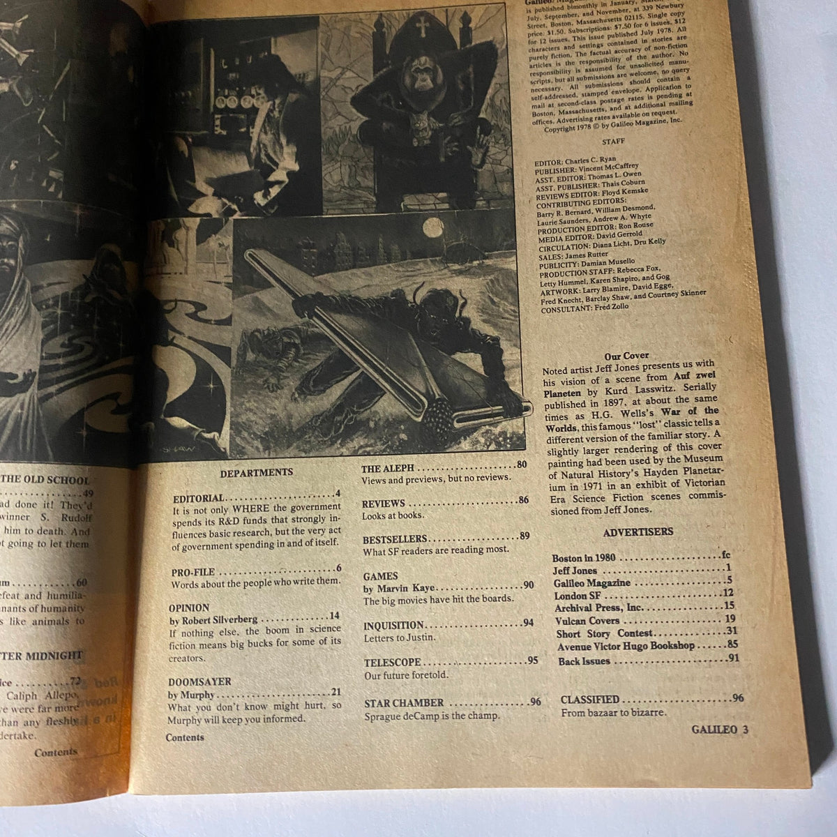 Vintage Galielo Magazine of Science & Fiction July 1978 No. 9 Connie Willis No Label