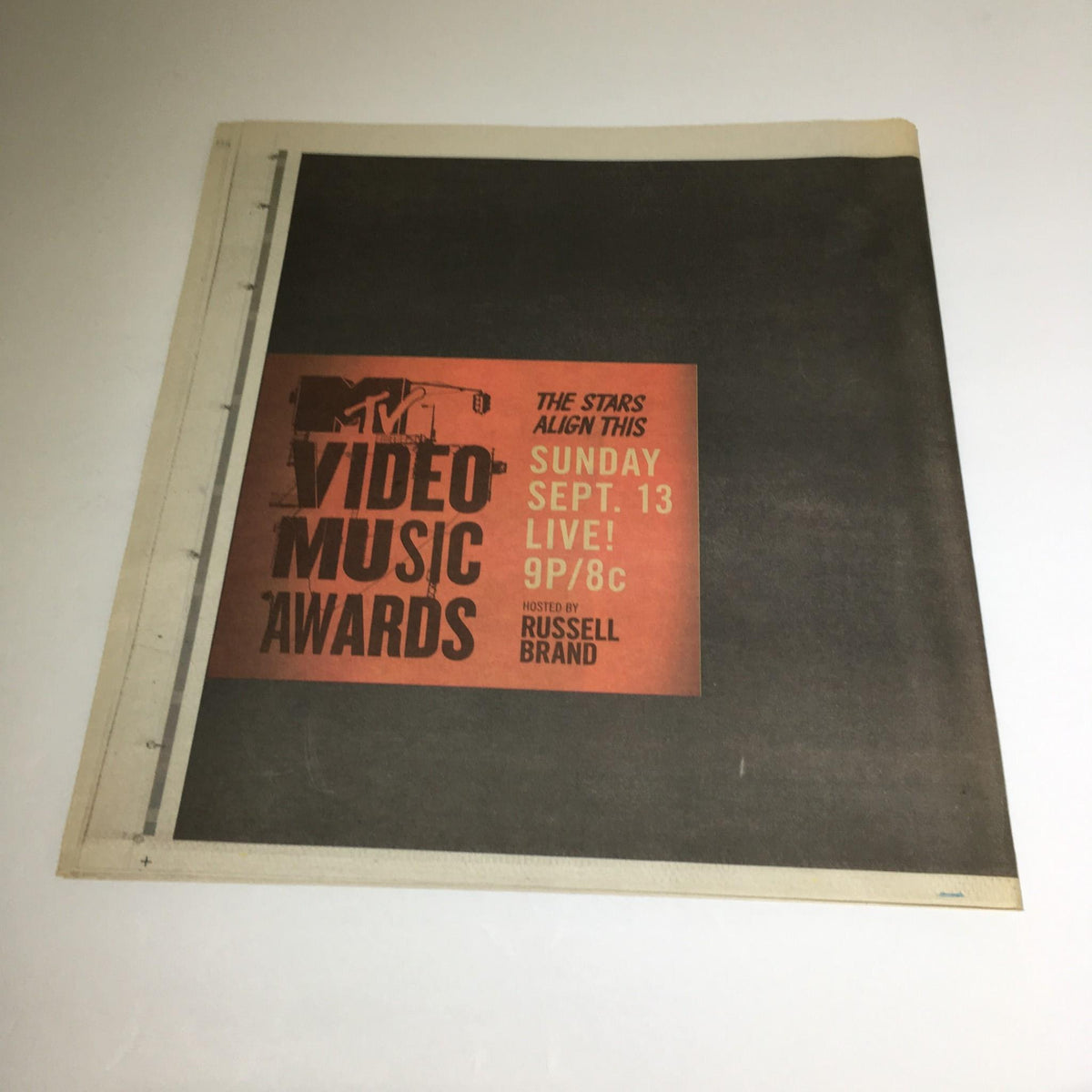 Promotional section for the MTV Video Music Awards in 'Am New York: September 11-13 2009, A Tribute Worthy of a King', announcing the event and hosting details.